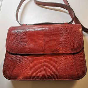 Hunting Season Lizard Crossbody Bag Chili Red